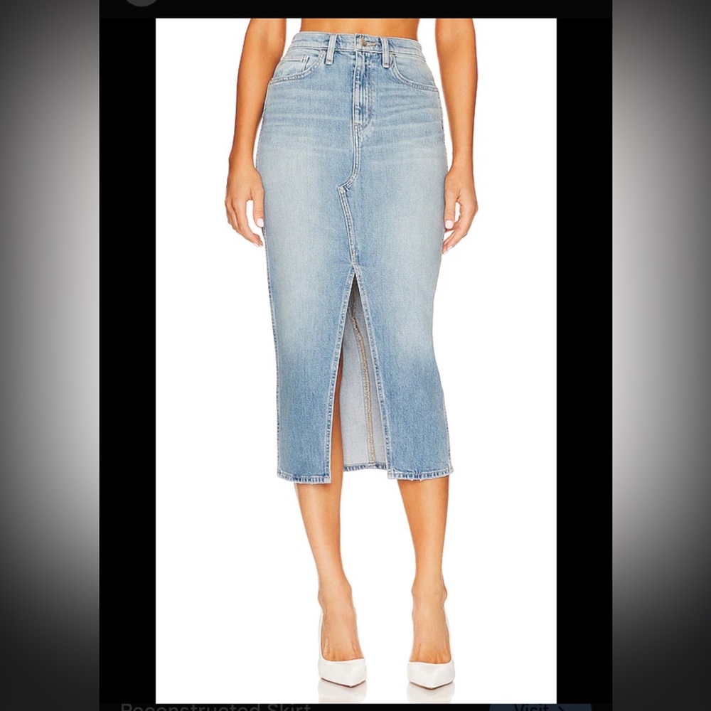 Hudson Jeans Light Blue Denim reconstructed skirt